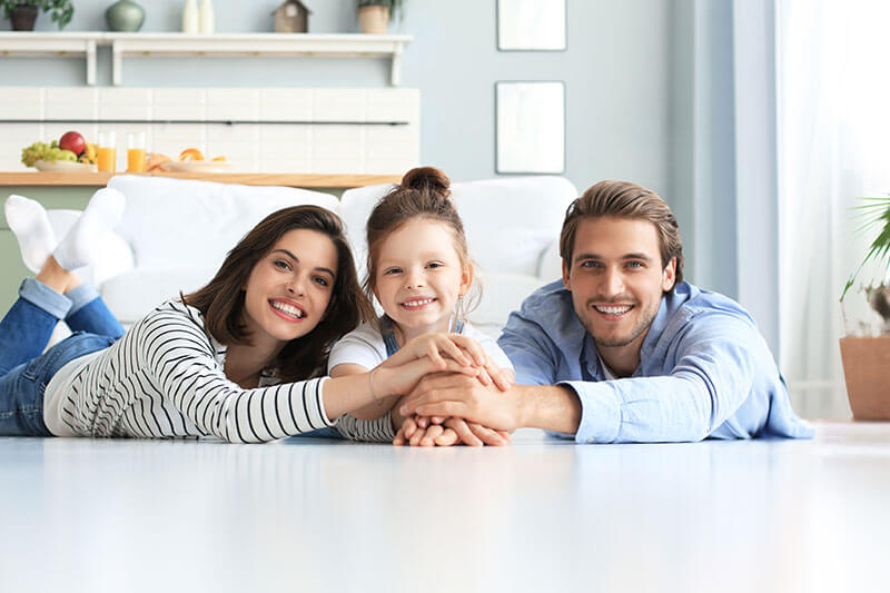 family smiling