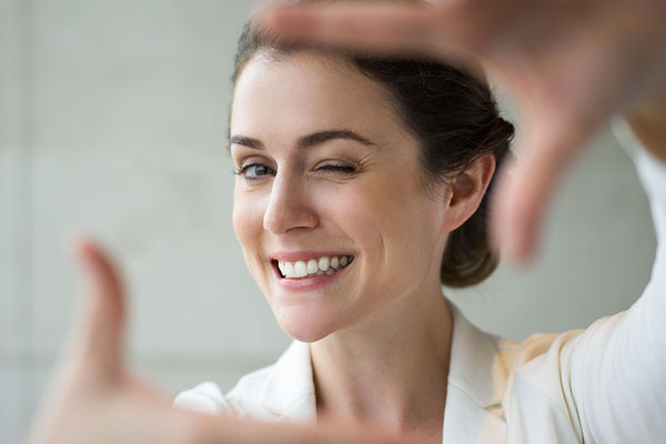 woman smiling